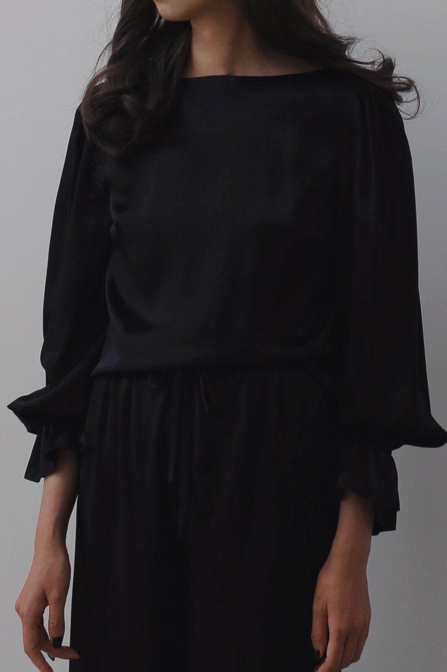 DOWNTON ABBEY Silk Long Sleeve Top