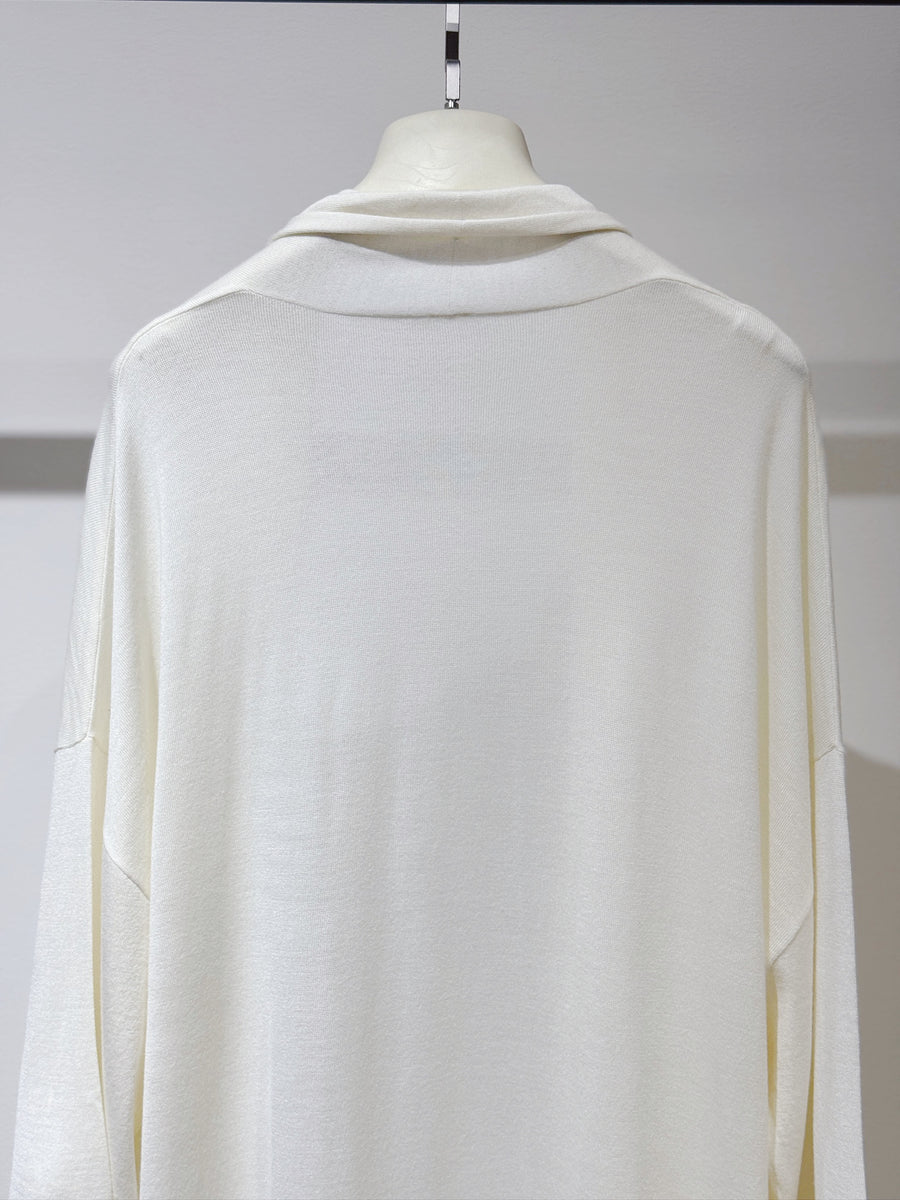 Lounge Hour Silk-Wool Robe Cardigan