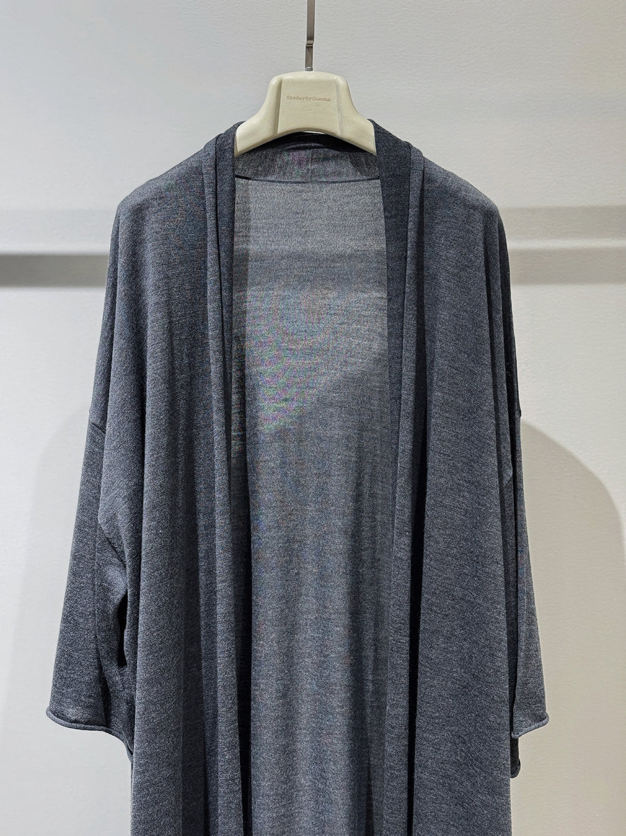 Lounge Hour Silk-Wool Robe Cardigan