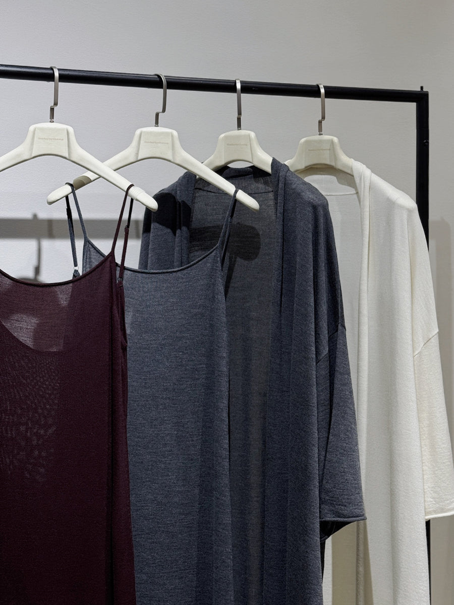 Lounge Hour Silk-Wool Slip Dress