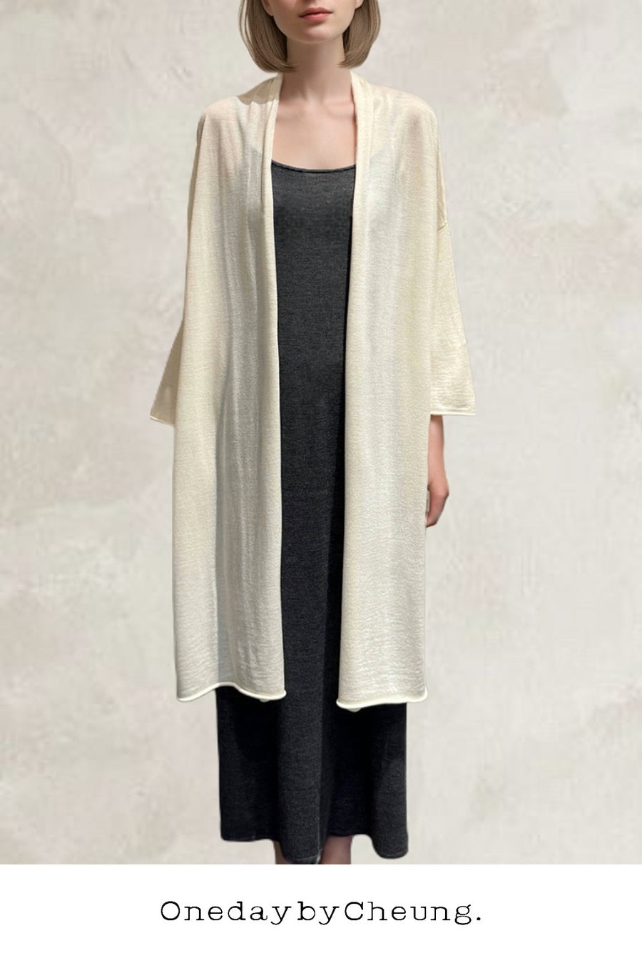 Lounge Hour Silk-Wool Robe Cardigan